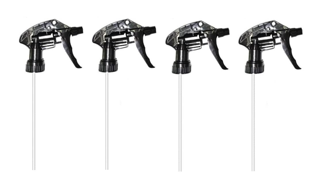 STOIC Plastic Trigger Sprayer Nozzle for Sprayer Bottles Garding Car Bike Wasing (Fits Standard, Color Black Pack of 4)-image-46