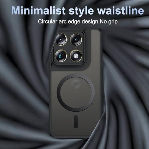 Image of QUIETIP Magnetic Case for Motorola Signature & Edge 70 Ultra,[Compatible with MagSafe] Translucent Matte Drop Protection Cover,Black