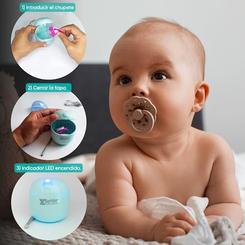 Esterilizador Chupetes UV-C LED 3 Min – Caja UV Portátil Recargable USB-C – Desinfecta Tetinas y Accesorios del Bebé – Sin Químicos – Ideal para Viaje con Correa - imagen 4