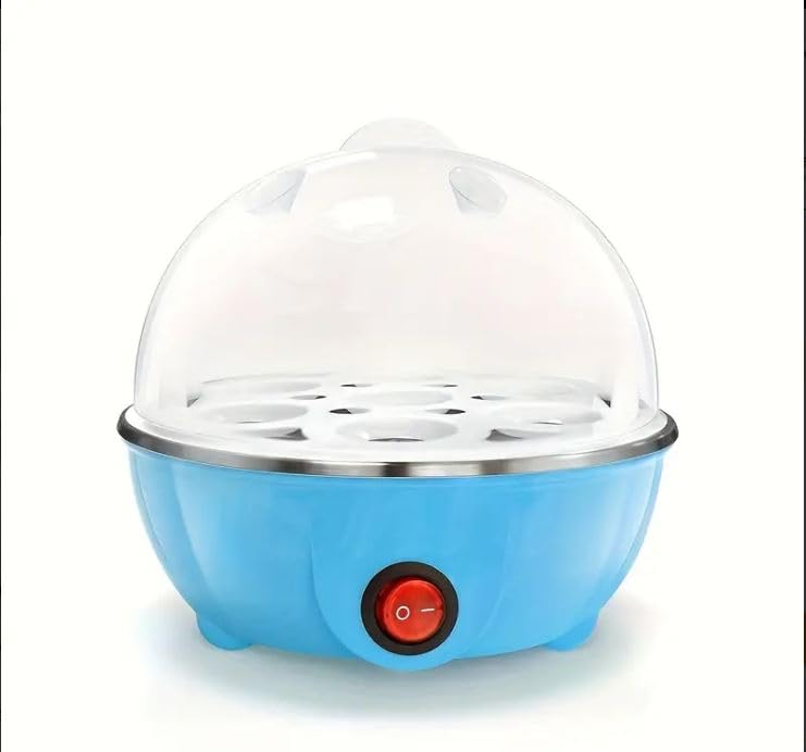 Multi-Function Egg Poacher and Steamer, Kitchen Breakfast Machine, Egg Cooker for Hard, Soft, and Poached Eggs, Kitchen Appliances (Blue)