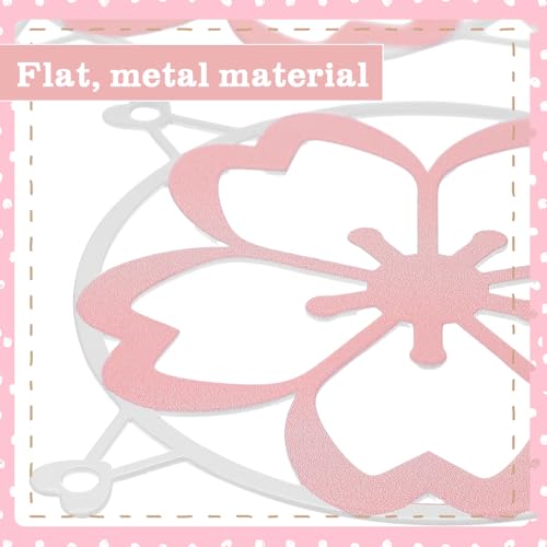 Lounsweer 4 Pcs 120mm Pink Sakura Guard Fan Grill Metal PC Fan Grill Cover with Screws Cute Computer Accessories Coquettish PC Case Decor for Office Game Room Valentines Gift for Girls Women - Thumbnail 3