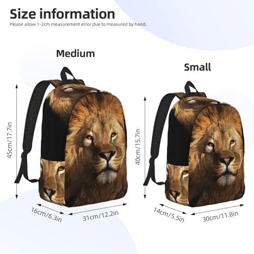 Sac à dos d'infirmière ergonomique grand volume imprimé lion - 4