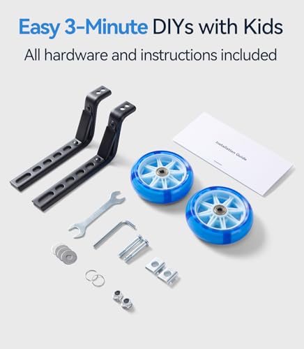 Image of Bike Training Wheels for Kids Bike, High-Strength Arm, Light-up