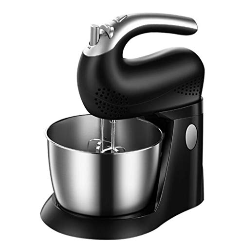 XGHW 5-speed Vertical Mixer Manual Mixer Dough Hook Desktop Household Baking Eggbeater With Barrel 1.7L Cream Machine Black Pastry Making