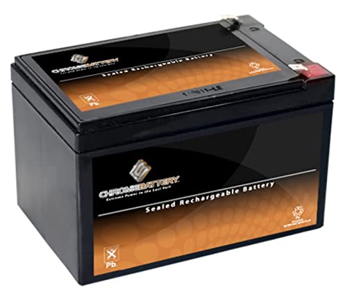 Chrome Battery 12V 12.5Ah Sla Rechargeable Replacement Battery For Ups Back Up, Electric Scooter, Wheelchair And Alarm: 5.94 X 3.86 X 3.74, T2 Terminal #TOP18
