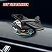 YoRise Rotating Airplane Car Dashboard Decorations, Solar Power Car Decorations for Relieves Fatigue, Quiet-Rotation Airplane Dashboard Decorations for Vehicle, Office, Home (Black)