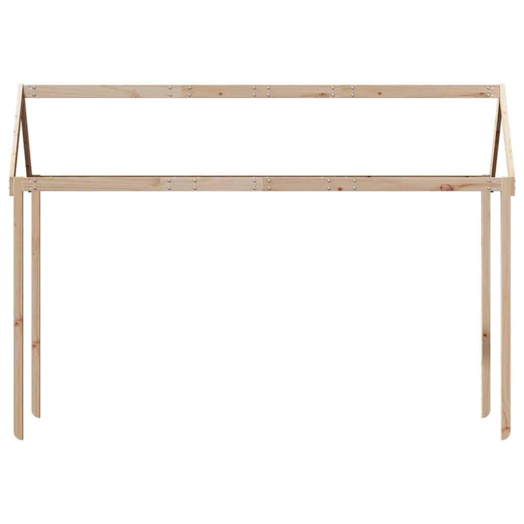 Techo para cuna de madera de pino maciza, 217 x 85,5 x 154 cm, con lado abierto para habitación infantil, accesorio de cama estable para organizar el tiempo de juego y dormir