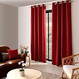 Matière : Polyester Paris Prix Rideau Occultant à Œillets Reglisse 140x240cm Rouge