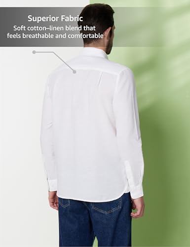 Image of Symbol Premium Men's Cotton Linen Casual Shirt - Regular Fit | Full Sleeve (Available in Plus Sizes)