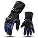 Guanti da Moto e Scooter, Guanti da Moto per Impieghi Gravosi, Touch Screen a Dita Intere, Guanti da Moto Confortevoli, Guanti Antiusura, Guanti Tattici da Uomo per Sport All'aperto (Blue,L)