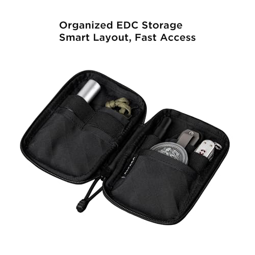 Image of ALPAKA HUB Pouch Pro EDC Tool Pouch Black Axogrid 300D | For Electronics, Cables with YKK Zipper, Daily Use and Travel，Weatherproof UV Resistant Fabric