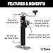 CURT 28320 Weld-On Pipe-Mount Swivel Trailer Jack, 3,000 lbs. Support Capacity, 10-3/4 Inches Vertical Travel