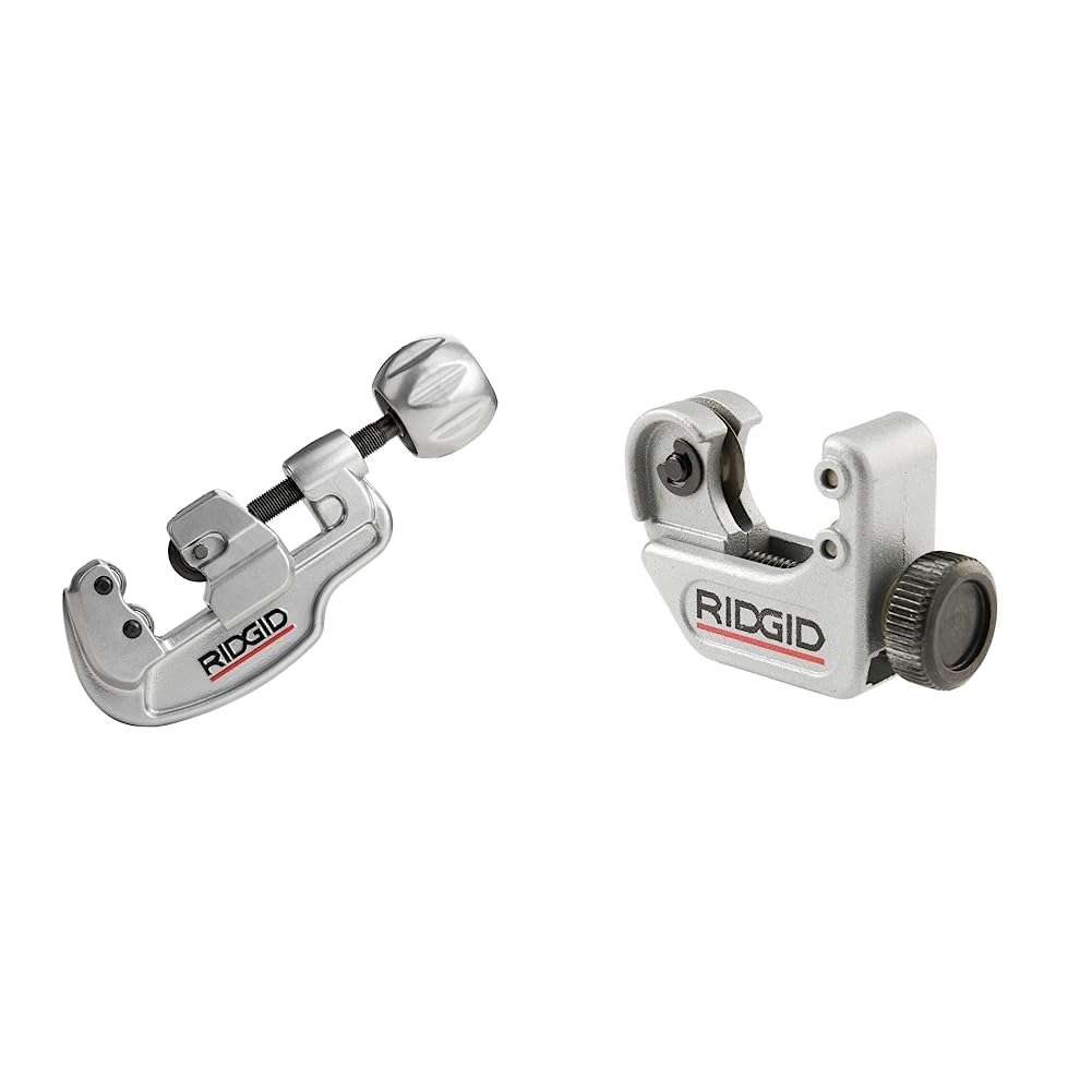 RIDGID 29963 Model 35S 1/4" to 1-3/8" Stainless Steel Tubing Cutter with X-CEL Knob, Silver Small Cutter+ Tube Cutter