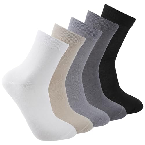 5 Pairs Thin Breathable Organic Linen Socks for Men All-natural Linen Moisture-wicking Organic Hemp Socks Men Women