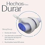 Alpine SleepDeep - Soft Ear Plugs for Sleeping and Concentration - New 3D Oval Shape and Noise Reducing Gel for Better Attenuation - 27 dB - Ideal for Side Sleeper - 1-Pair Reusable: M/L White - Image 5