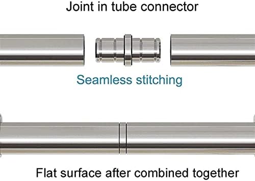 Heavy Duty Rolling Library Ladder Hardware Kit - Adjustable Sliding Track (100-800cm) for Mobile Ladder, Durable Carbon Steel Rails, 26.2 ft Round Tube Design, Easy Installation