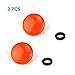 Produktbild LXH 2 Stück Orange konvex Metall-Soft-Release-Taste Finger-Touch Passt in Jede Standard-Thread-Version für Fujifilm XT20/10 X100F X-T2 X100T X-PRO1/2 X100S X10/20/30 Leica M-Serie Olympus Pen-F