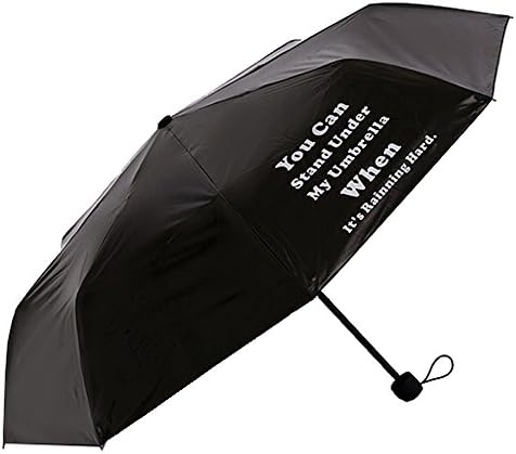 UNI Umbrella Mini Windproof UV Blocker Folding Sun Parasol Rain Umbrella, Black