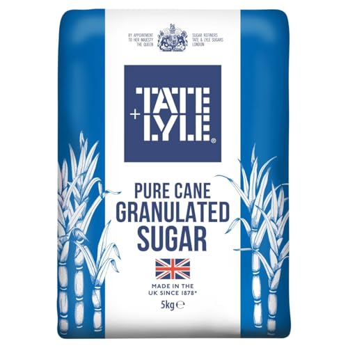 Tate & Lyle - Granulated White Sugar - Versatile Pure White Cane Sugar for Everyday Sweetening, Cooking & Baking - Consistently Fine Quality - UK Packed - 5kg