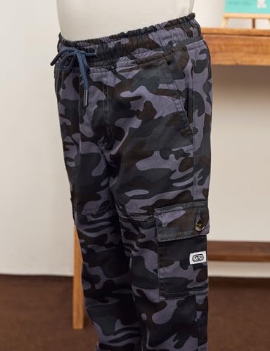 Image of Amazon Brand - Symbol Boy's Cotton Cargo Jogger | Elasticated Waistband and Cuff | Stretchable | Age 2-14 Years