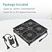 Qirssyn Router Laptop Cooling pad 4X 120mm Computer Fan with AC Plug Variable Speed Fan for DIY Electronics TV Box Cabinet Computer Game Equipment Cooing