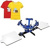 VEVOR Screen Printer 4 Color 2 Station Silk Screen Printing Kit 55x45cm T-Shirt Screen Printing Machine Screenprint Press (4 Color 2 Station)