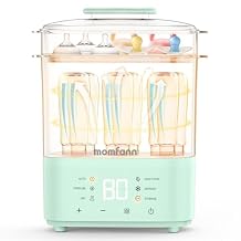 Bottle Sterilizer and Dryer, All-in-One Electric Steam Sterilizer Bottle Sanitizer for Baby Bottles, Pump Parts Accessories Newborn Essential Green