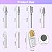 CGBE Nail Drill Bits, 6 Piece Nail Drill Bit Grinding Heads Carbide Machine Accessories for Manicure Remove Acrylic or Hard Gel Polygel, 3/32 Inch Professional Bits for Nail Cutter - Medium