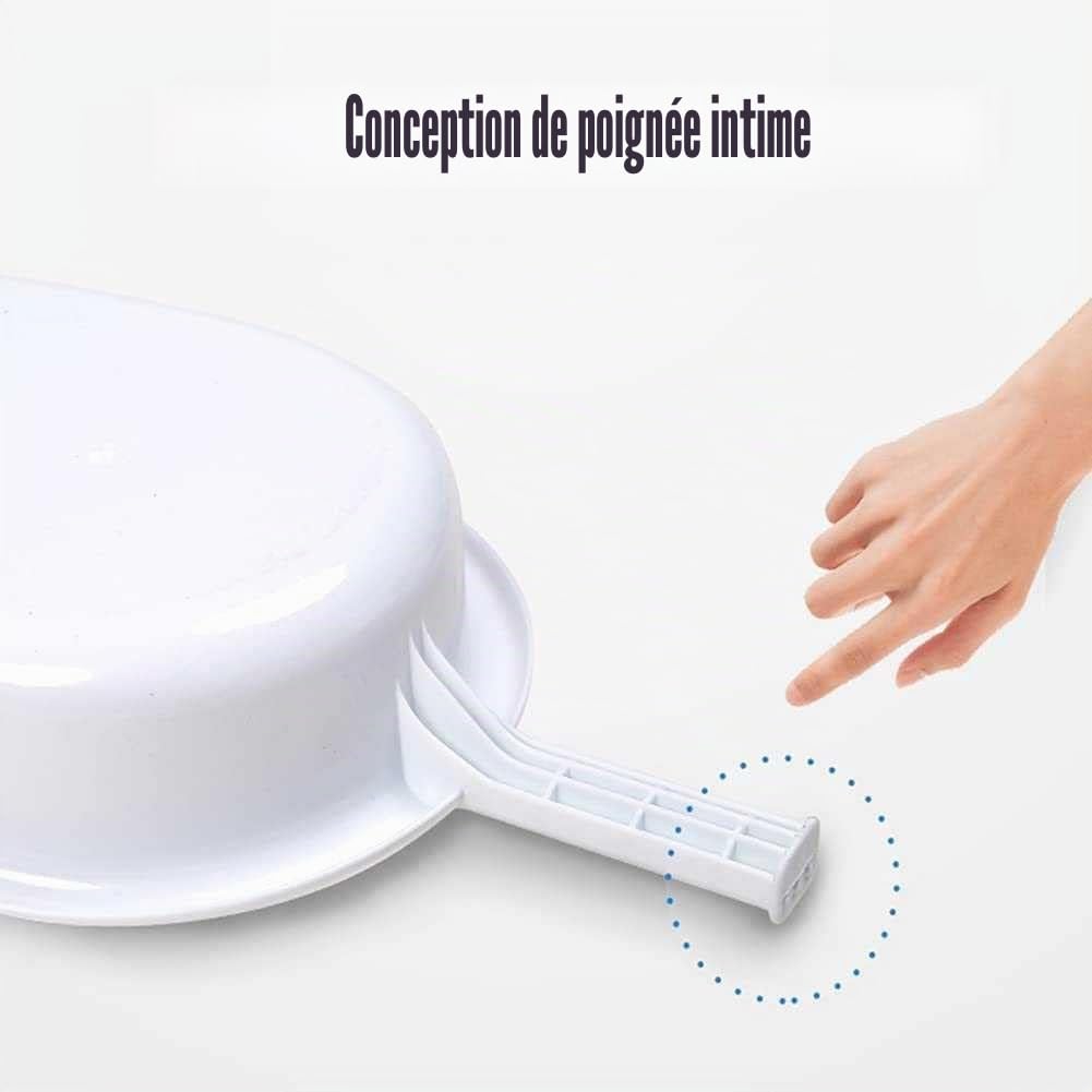 Bassine de lit pour adultes bariatriques sans déversement ni éclaboussures, bassin de lit pour femmes, hommes, personnes âgées, bassin de lit ferme épais et stable en polypropylène