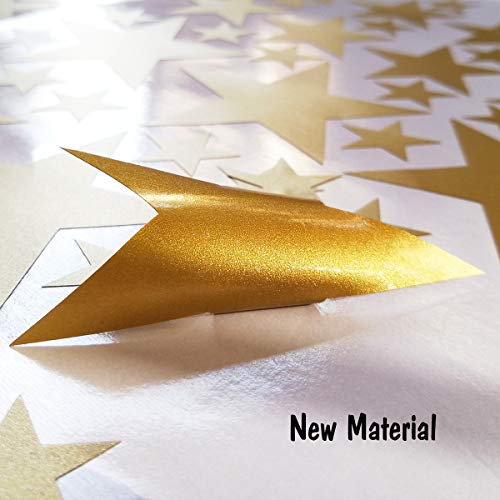 Mozamy Creative Star Wall Decals (189 Count) Gold Star Decals Nursery Decals Removable Peel And Stick Wall Decals, Vintage Gold #TOP5