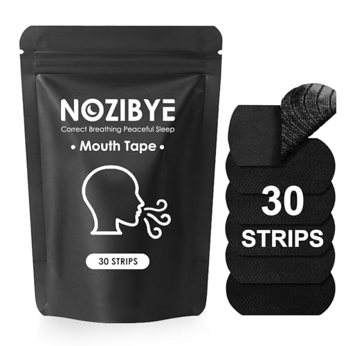 Nozibye Mouth Tape Anti Snore Mouth Tape for Sleeping - 30 Sleep Tape (Black)