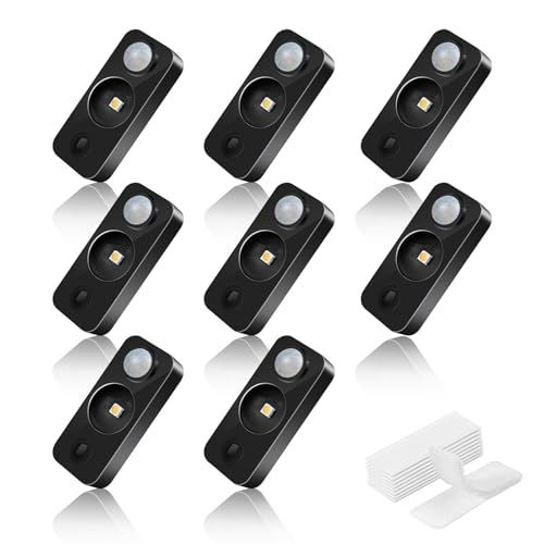 NIEGNOWOO LED Motion Sensor Puck Lights, Rechargeable Cabinet Lights, Stick...
