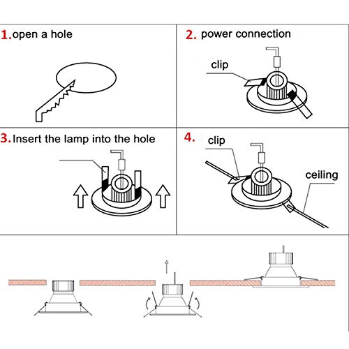 081 Store - 8x faretti led da incasso per