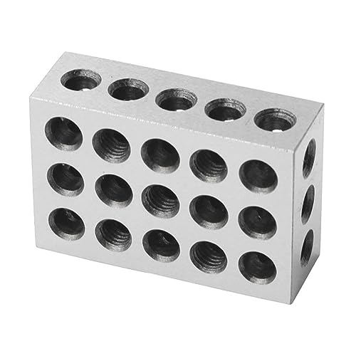 HOLIDYOYO 23 Hole Parallel Pad Block for Milling Machine Steel Vise Contours Tool Easy Install