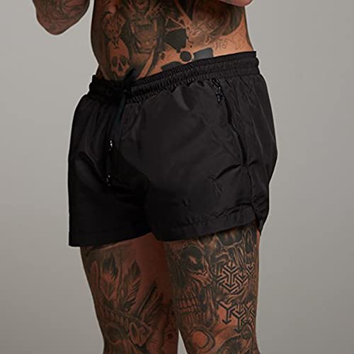 Mens Swim Briefs Slim Swimwear Sexy Breathable Mens Swim Trunks Beachwear Chic Printed Surf Beach Pants Black4