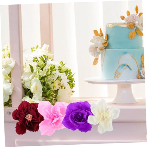 AOKWAWALIY 10 Peças Flores De Papel Crepe Festa De Aniversário Cenário Floral Festa De Ano Novo Flor