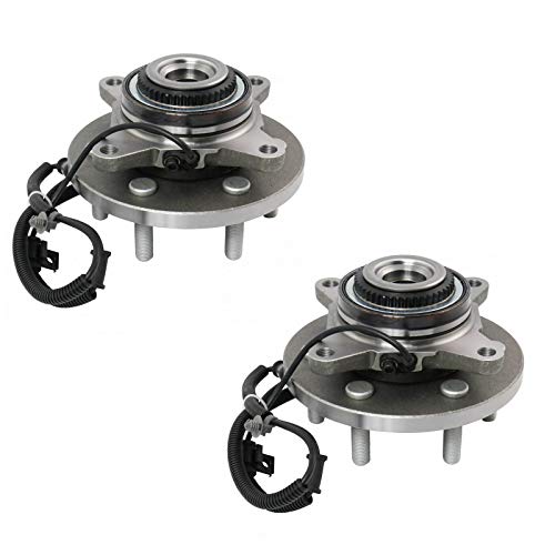 Image of TRQ Front Left and Right Wheel Bearing and Hub Assembly Set 2 Piece Compatible with 2015-2017 Ford Expedition 4WD 2015-2017 Lincoln Navigator 4WD