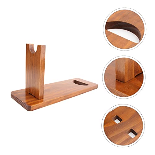 Soporte de vino de madera rojo para exhibir botellas miniatura 3
