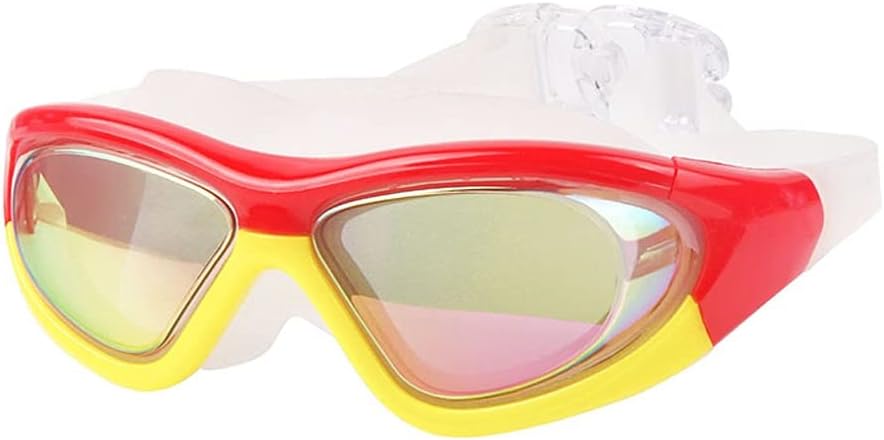 Adjustable Swimming Goggles Professional Swim Pool Glasses Waterproof Silicone Optical Electroplate Eyewear for Kids Adult