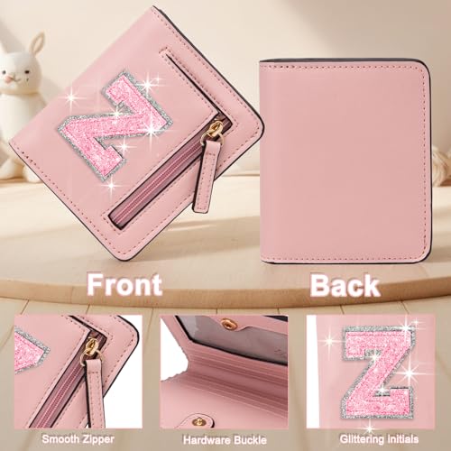 Image of Birthday Gifts for Teen Girl Kids Wallet Girl Wallets Small Initial Rfid Wallet Teen Girls Gift Preppy Stuff for Girls Pink Z