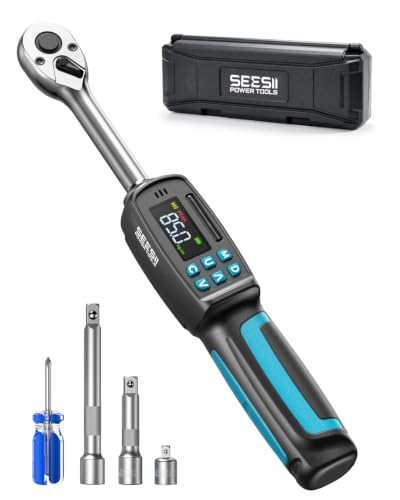 Seesii Digital Torque Wrench 3/8 drive, 135Nm/99.6Ft-lb, +2% Accuracy