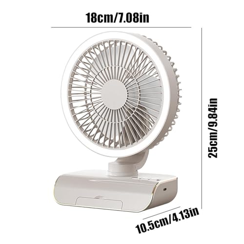 Ventilateur de bureau oscillant à 5 vitesses avec télécommande sans fil