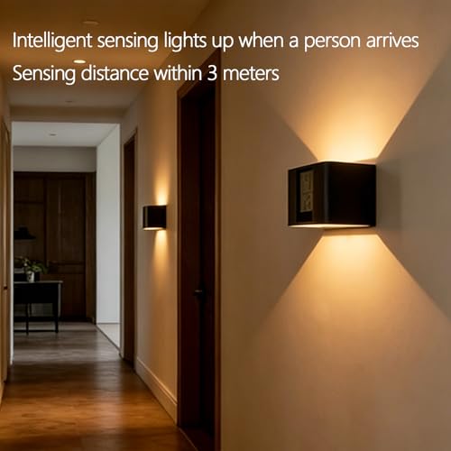 Luz de Pared USB Recargable Magnética con Sensor de Movimiento 120 Grados Negro 2Pcs 3