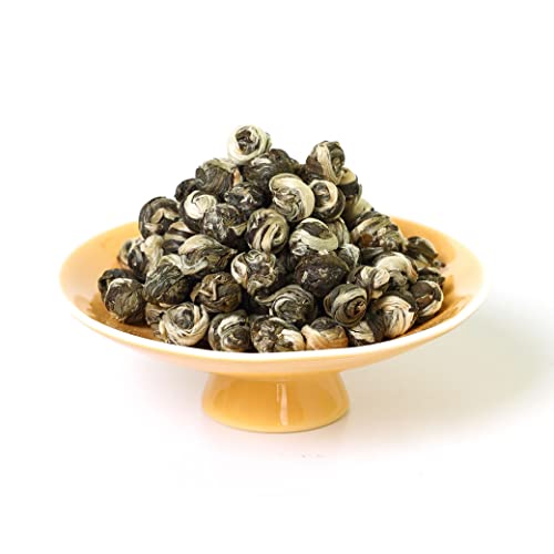 GOARTEA - Jasmine Dragon Pearls - 100g / 3.5oz Nonpareil Supreme Grade - Jasmine Pearl Green Tea - Chinese Green Tea Loose Leaf