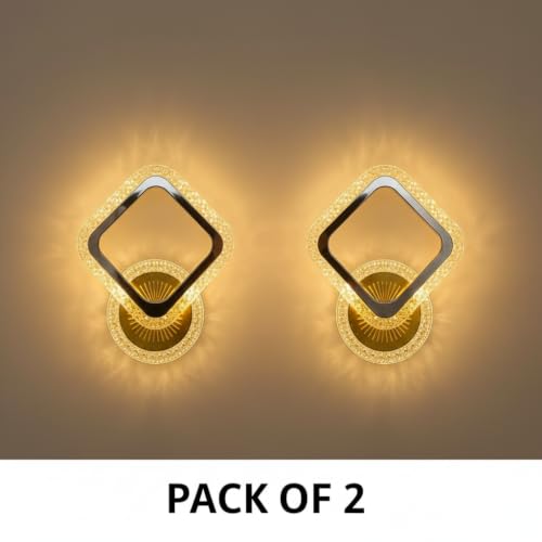 Image of Lyse Decor Wall Lights for Home Decoration LED Wall Light with 3 Color Modes, Easy Installation, Ideal for Modern Interiors, Bedroom, Living Room, Hallway, Office (2, WL84)