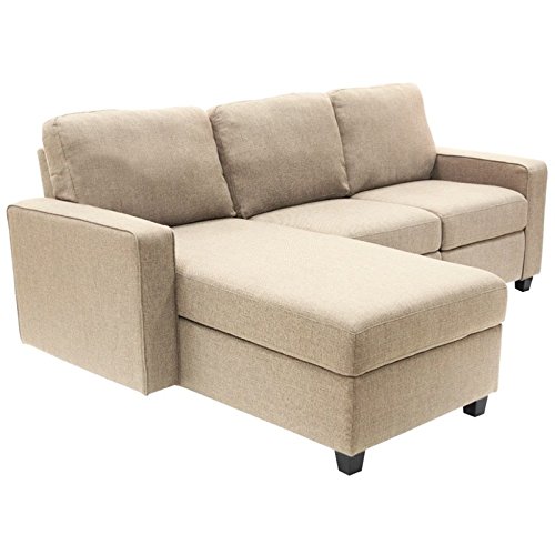 Serta Palisades Reclining Sectional with Left Storage Chaise - Oatmeal