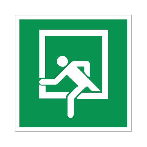 Preisvergleich Produktbild .Notausgang - Rettungsfenster Folie selbstklebend 200 x 200