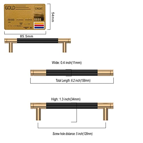 Amerdeco Champagne Bronze and Black Knurled Cabinet Pulls 5 in 10 Pack by Amerdeco - Used condition - Image 6