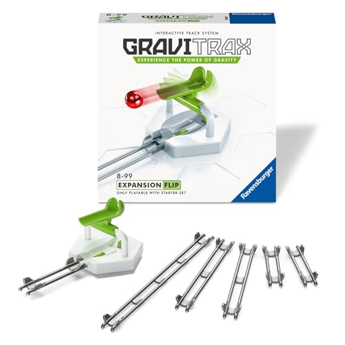 Ravensburger - Gravitrax Flip | Circuito Canicas con 3 Piezas | Rompecabezas Niños con Canicas | Juegos para Niños De 8 Años | Juegos Mesa Compatibles con Todos Los Gravitrax