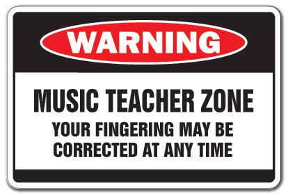 Music Teacher Zone Warning Sign | Indoor/Outdoor | Funny Home Décor For Garages, Living Rooms, Bedroom, Offices | Signmission Lessons Instructor Band High Middle Gift Piano Sign Wall Plaque Decoration #TOP19